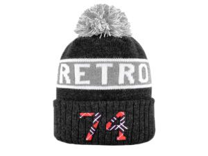 Czapka zimowa z wywinięciem i pomponem (tkana) #M38