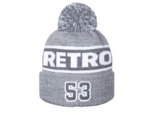 Czapka zimowa z wywinięciem i pomponem (tkana) #M38